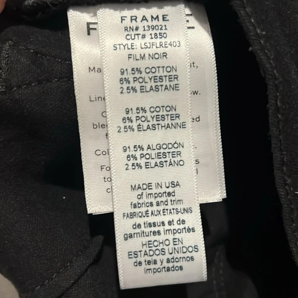 FRAME Le Skinny Jeanne Flounce Skinny Jeans Size 24 - Picture 6 of 7